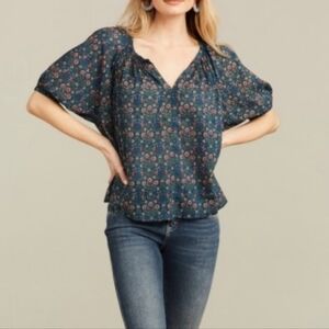 Roberta roller rabbit navy Hampton alianne Top- SMALL